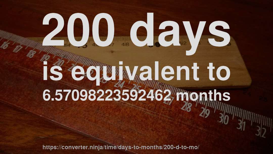 200 days is how many months