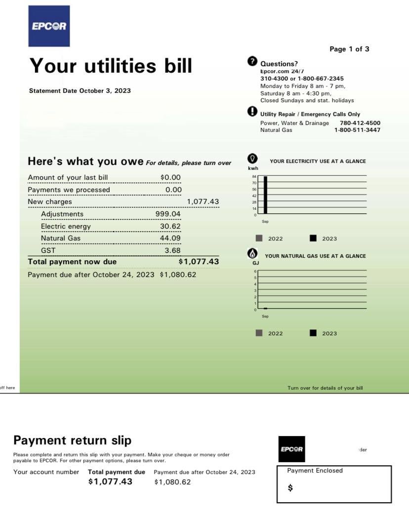 epcor bill doubled 2023