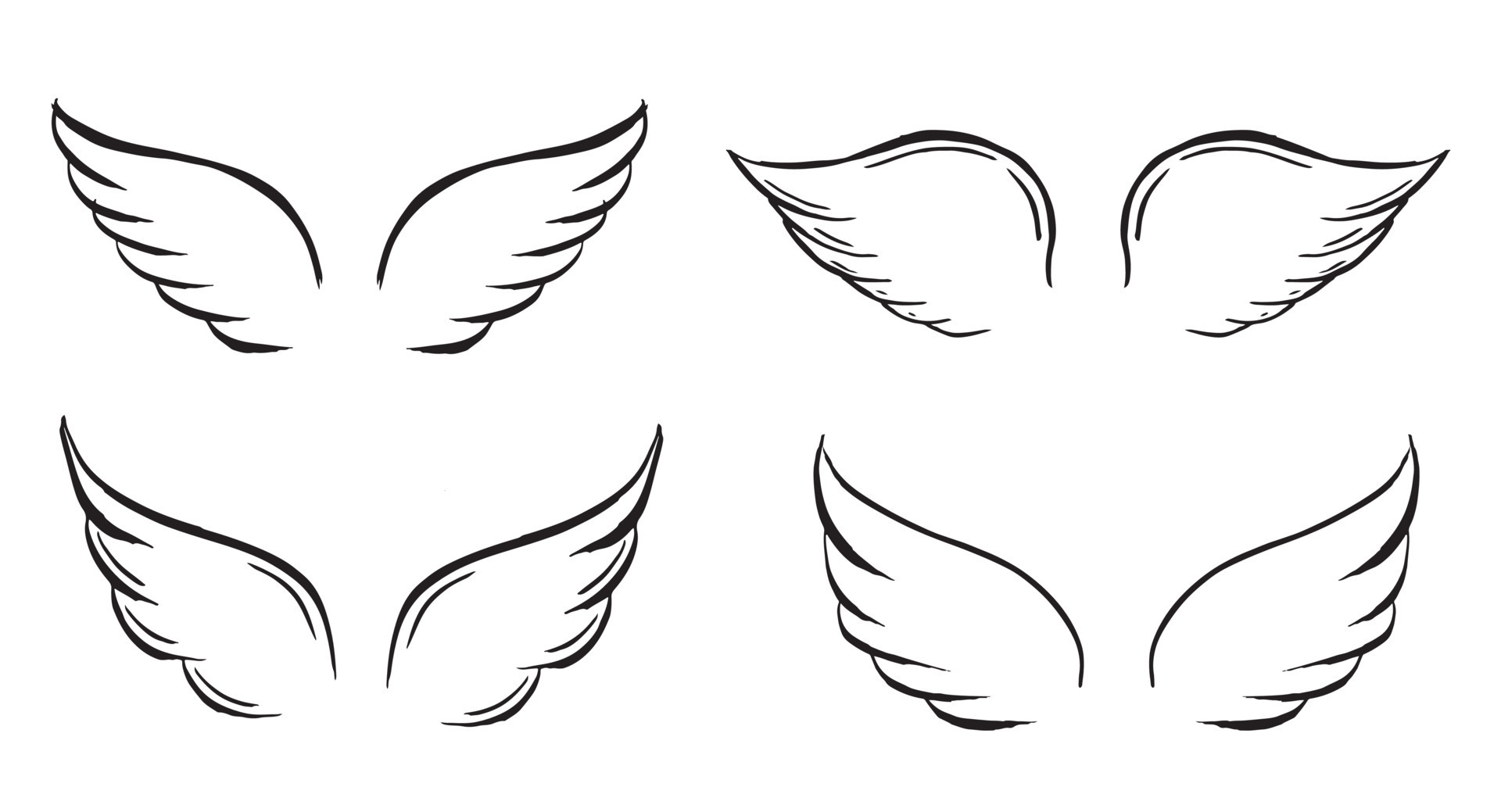 angel wings vector