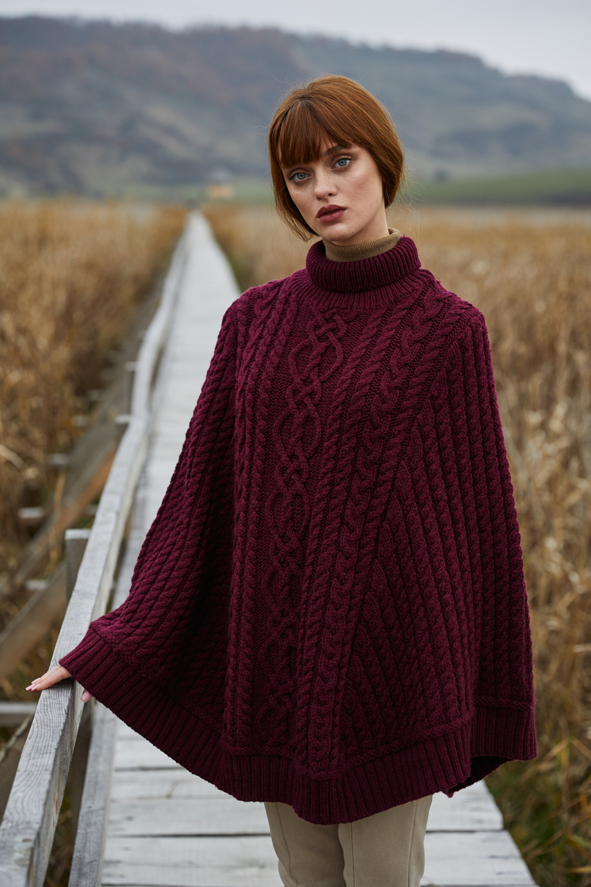 sweater knit poncho