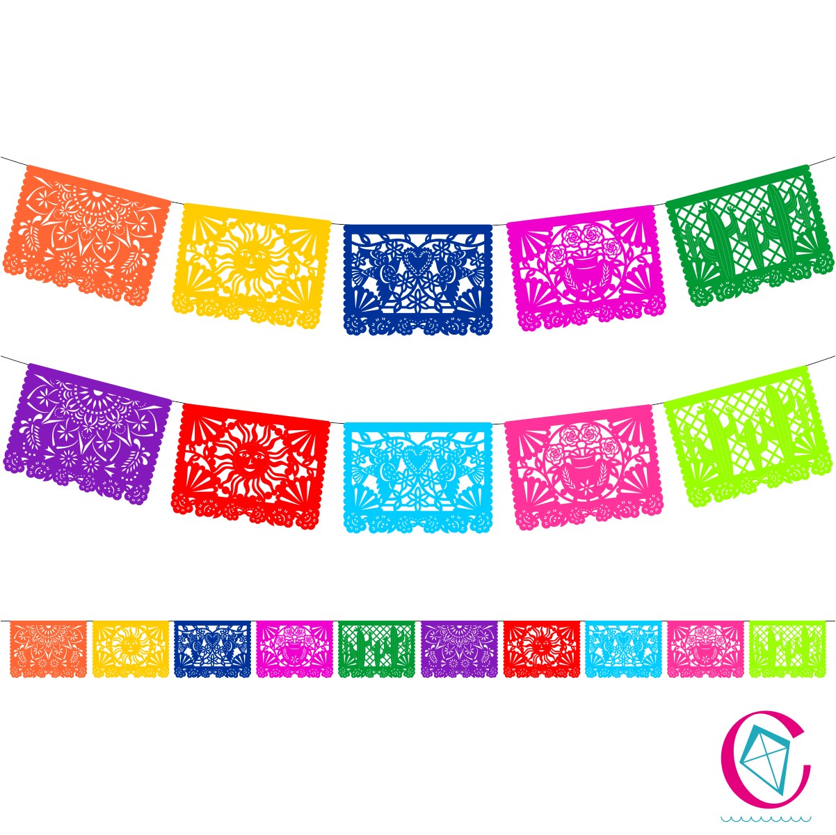 papel picado mexicano png