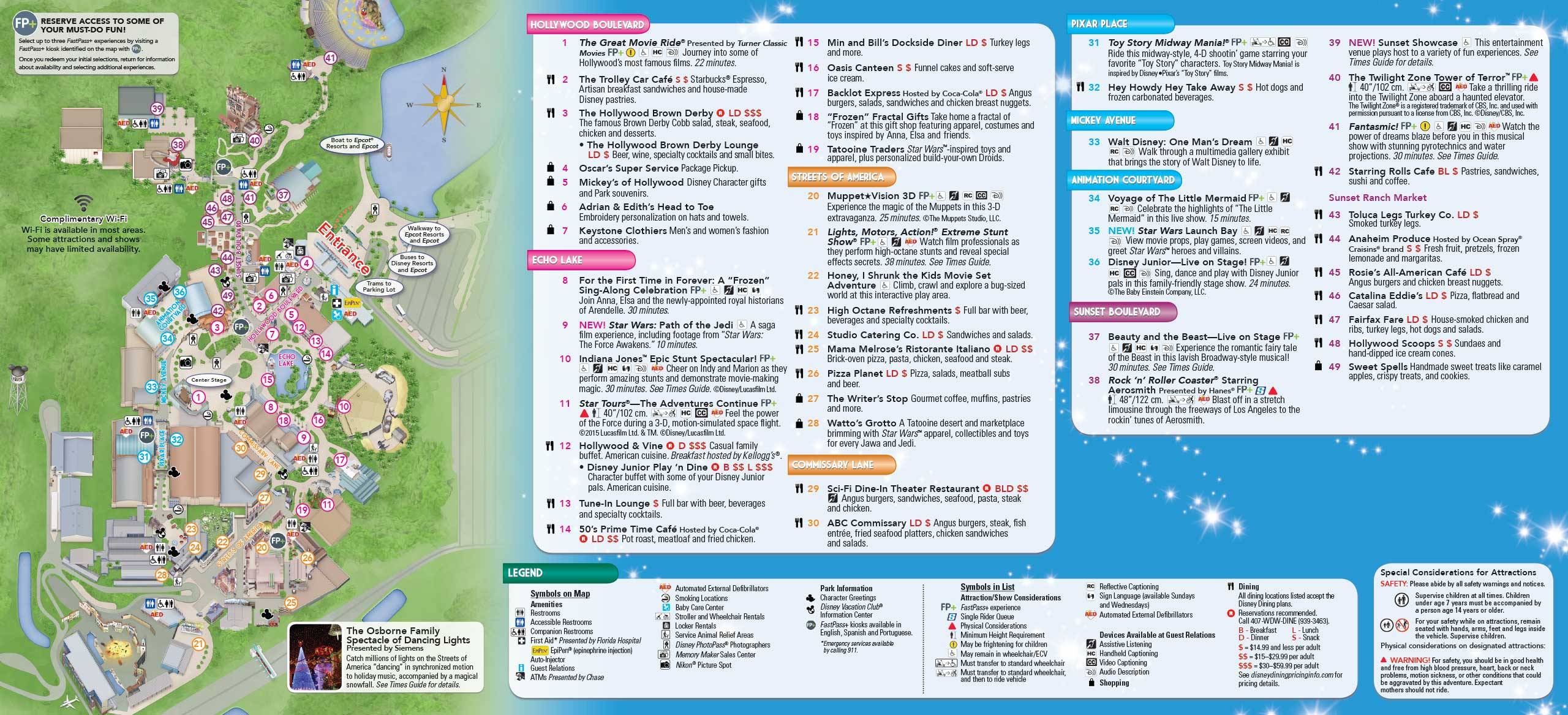 hollywood studios map pdf 2022