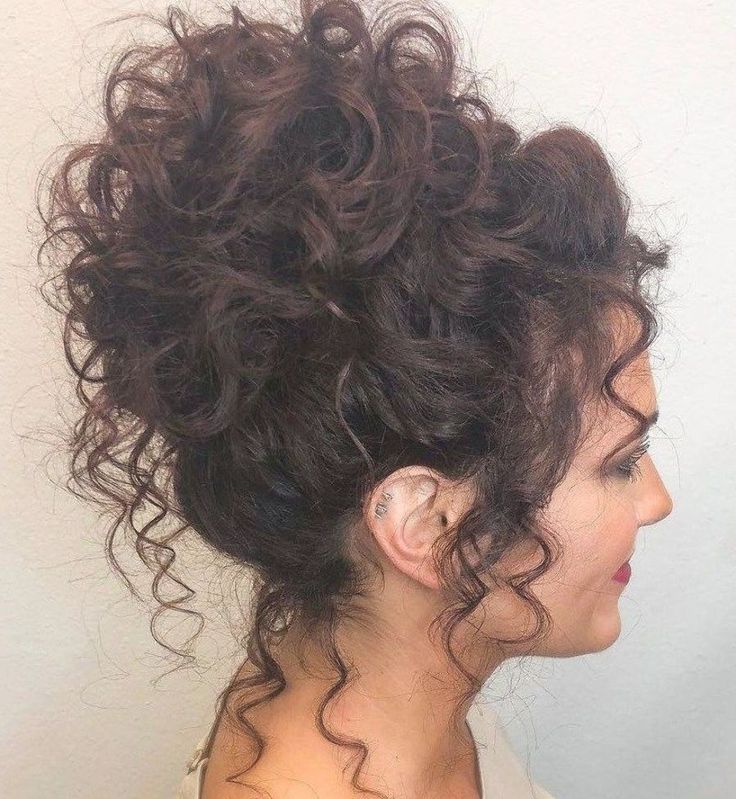 high curly bun