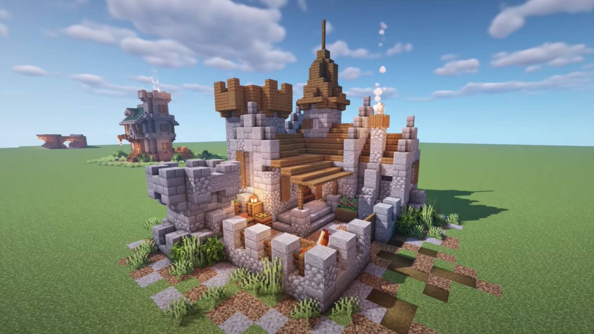 simple castle in minecraft