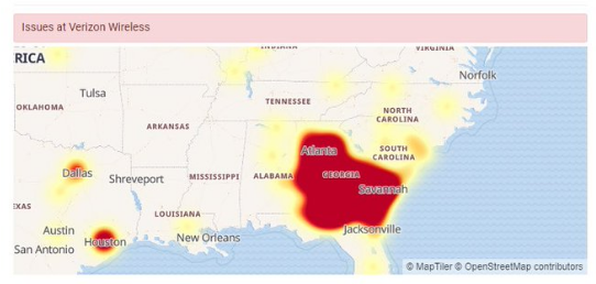 verizon georgia outage