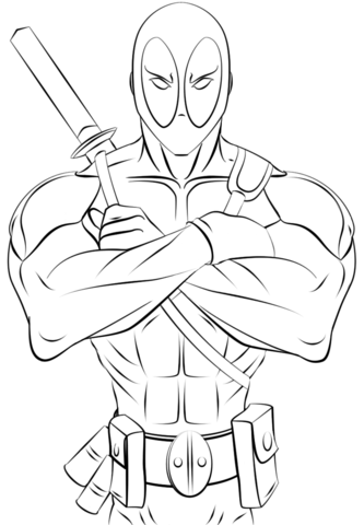 deadpool para dibujar