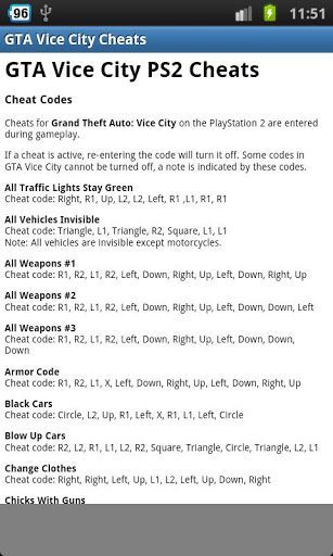 gta vice city playstation 2 cheats