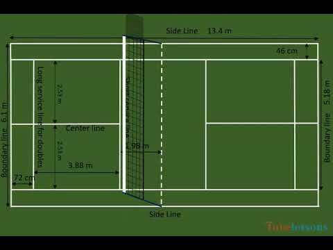 badminton net height and width