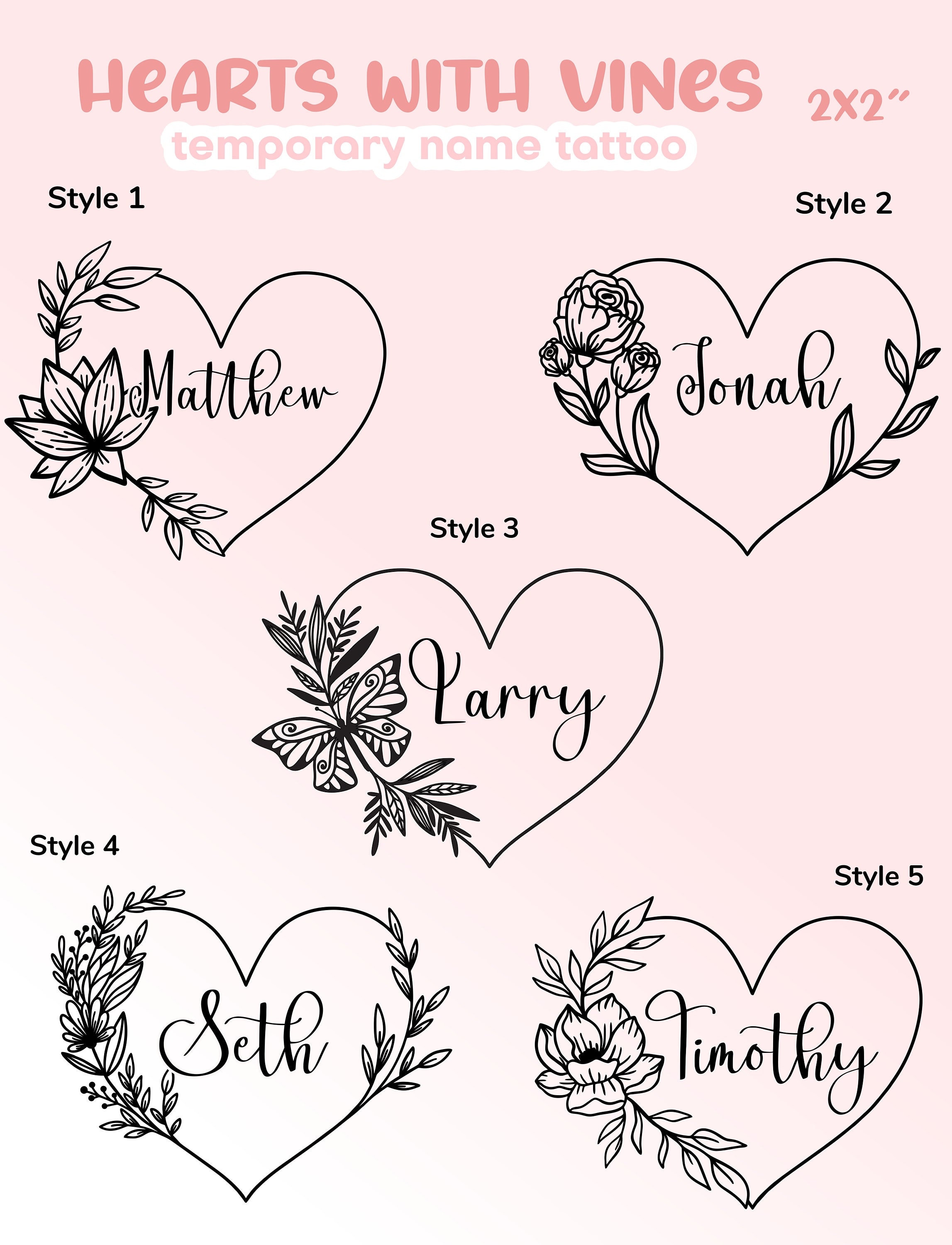 heart and vine tattoo designs