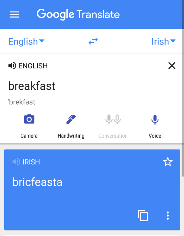 translate irish gaelic to english