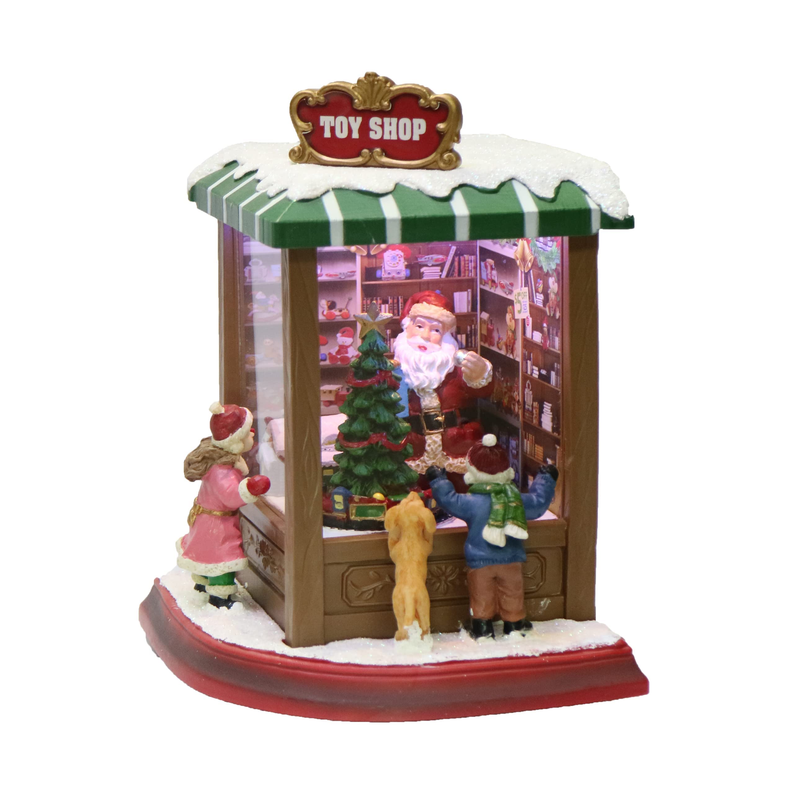 santas toy shop music box