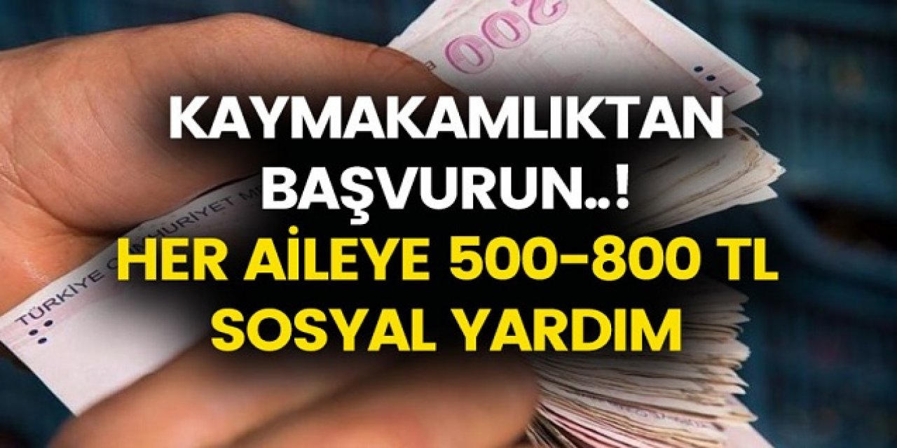 her aileye 500 tl yardım başvurusu