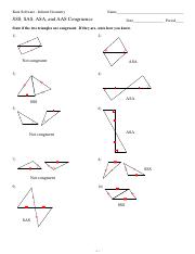 sss sas asa and aas congruence kuta software