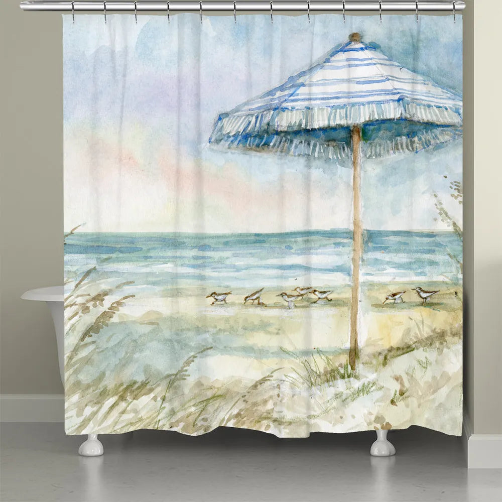 shower curtain beach