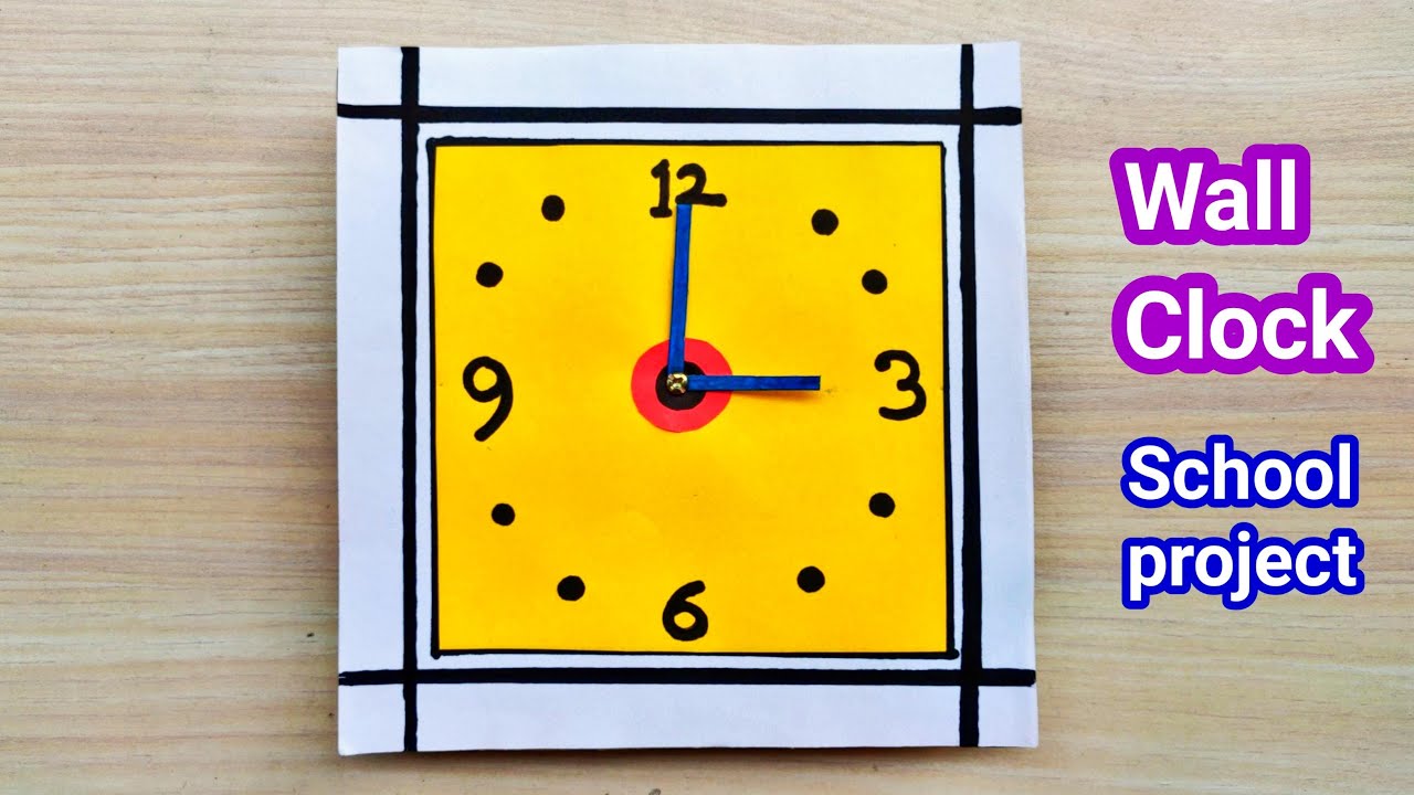 school project handmade model of clock