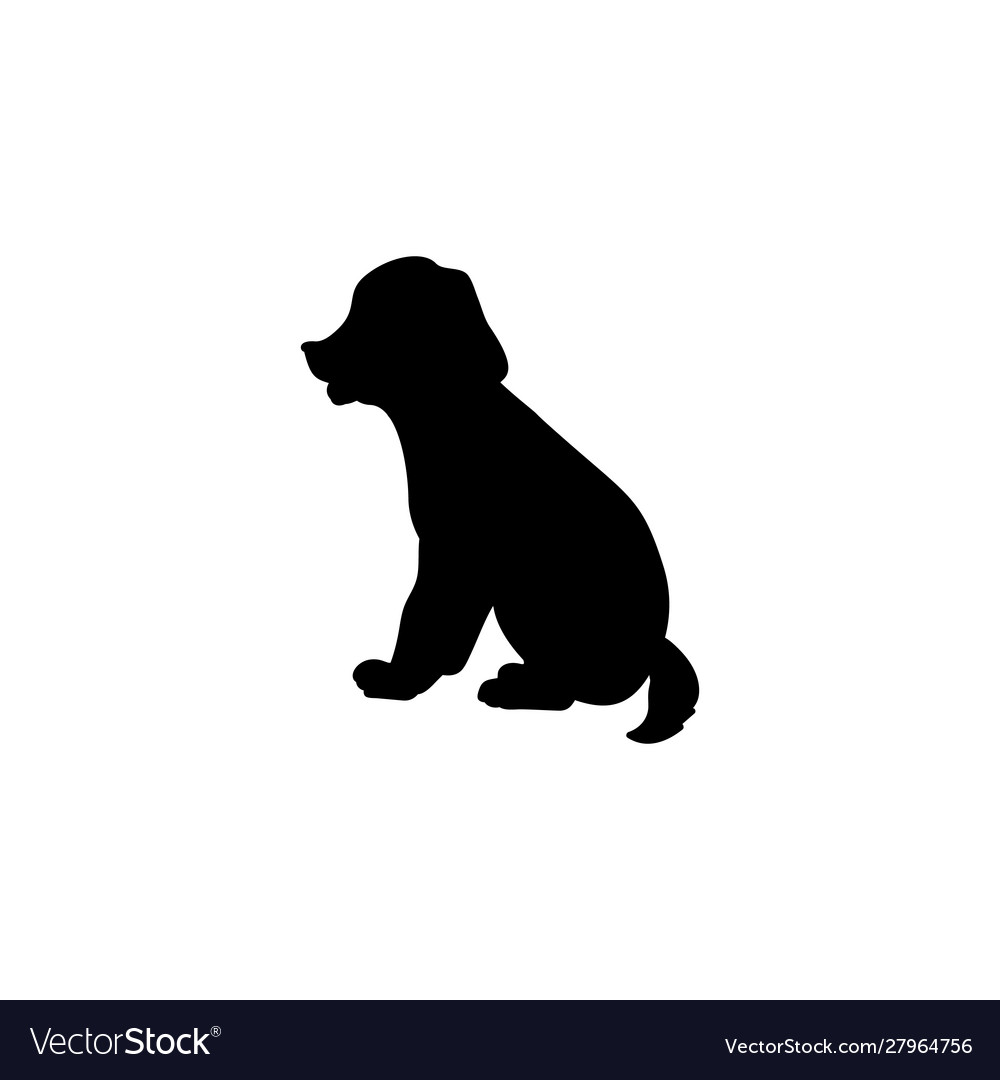 cute puppy silhouette