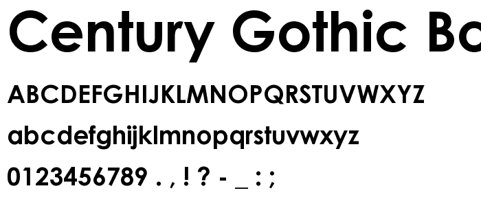 century gothic bold ttf