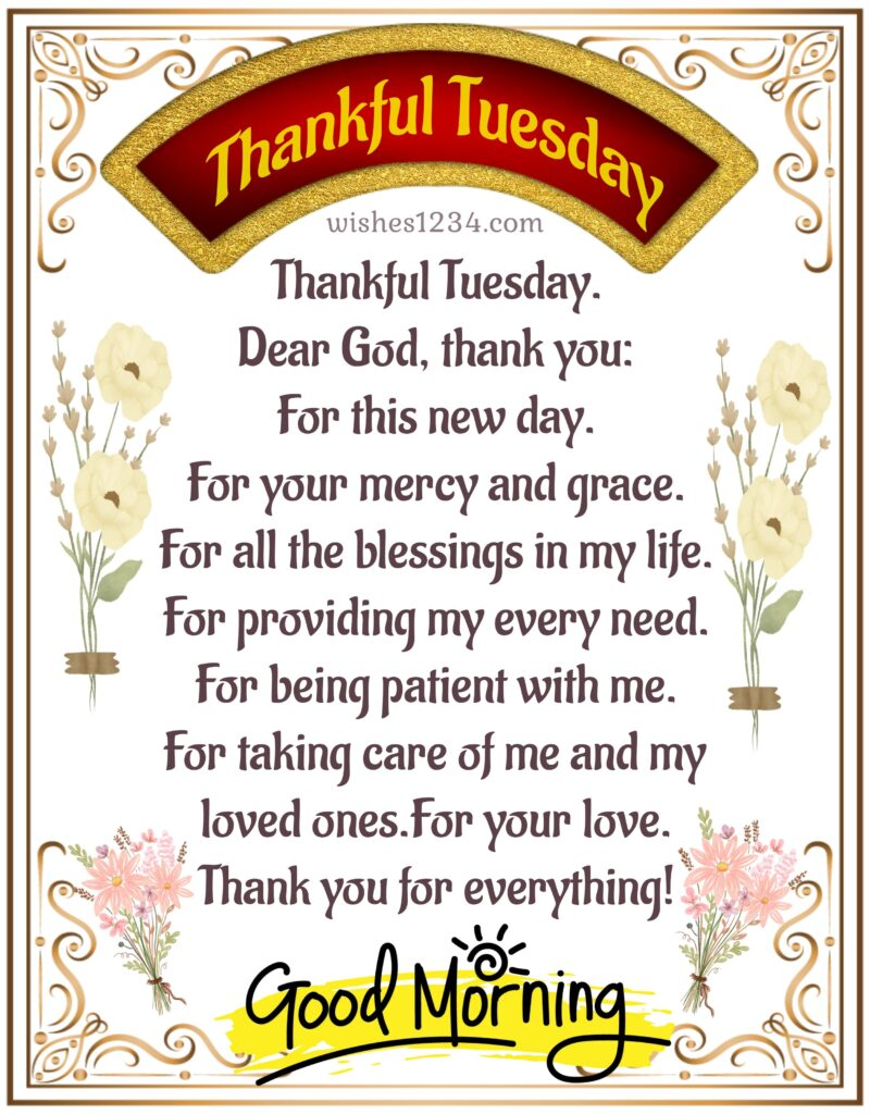 tuesday morning blessings