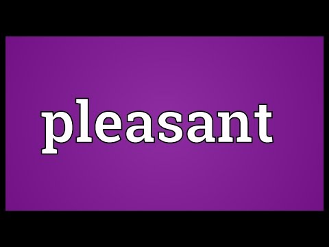 pleasant definition english