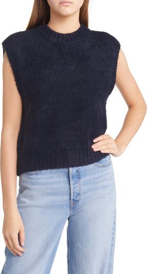 madewell boucle sweater polo tee