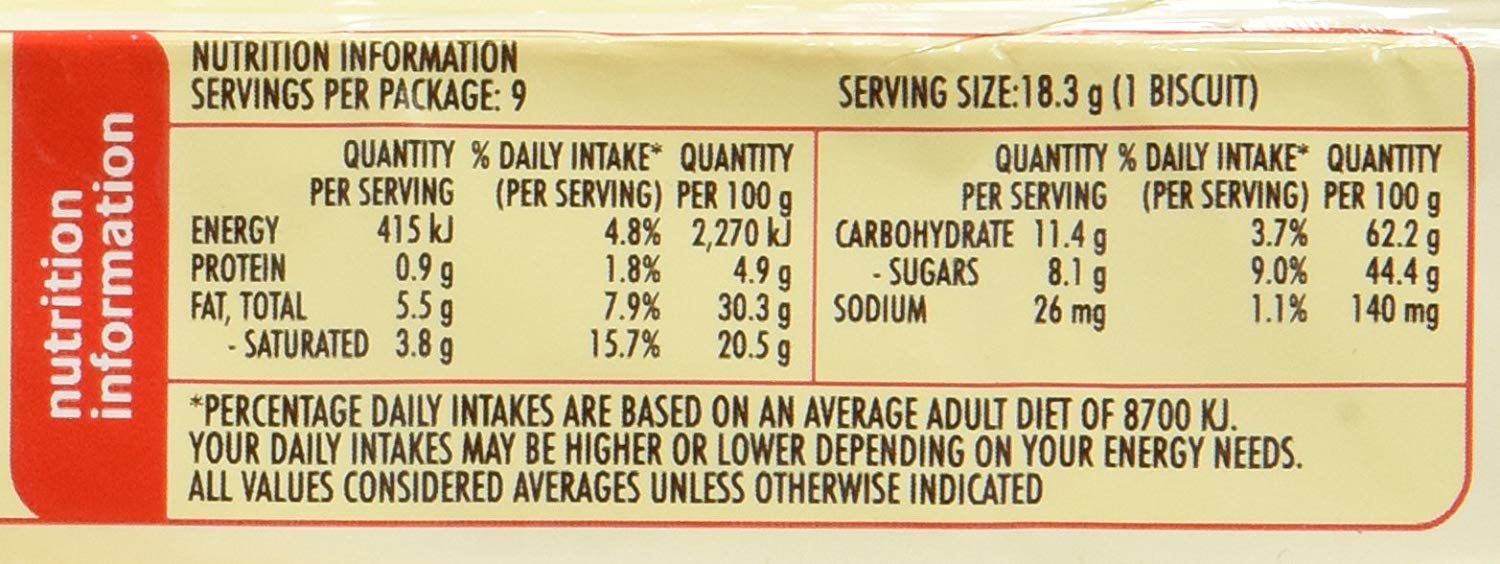 calories in a tim tam