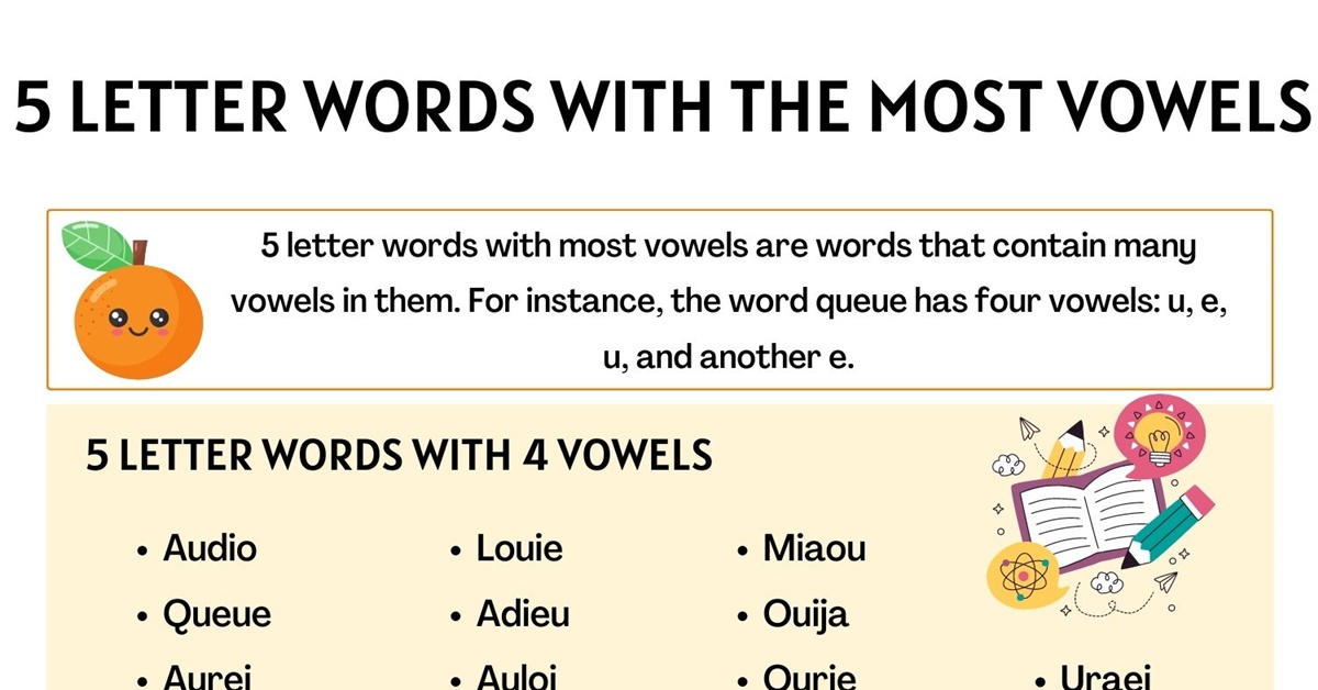 5 letter word with vowels