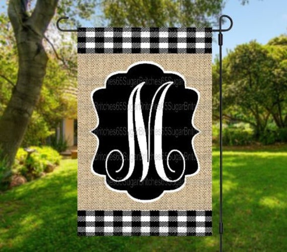 monogram yard flag