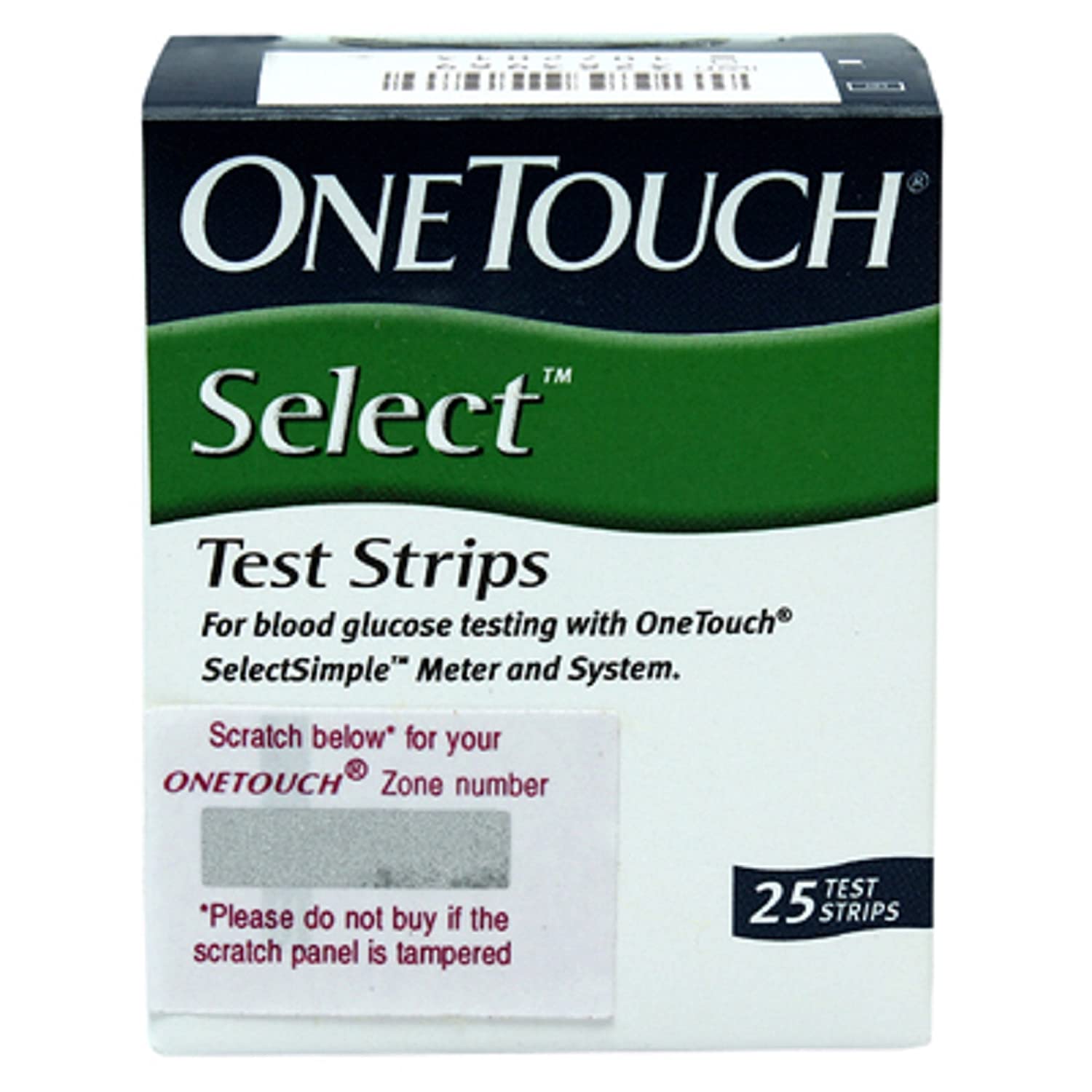 one touch select plus strips 25 price