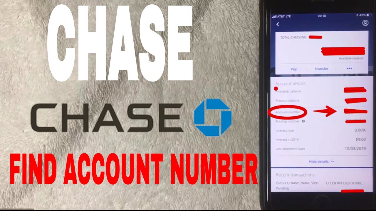 how do i find my chase account number