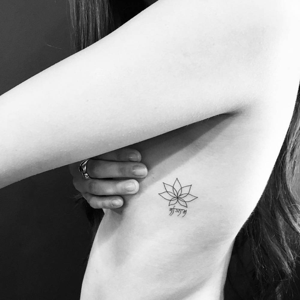 lotus sanskrit tattoo