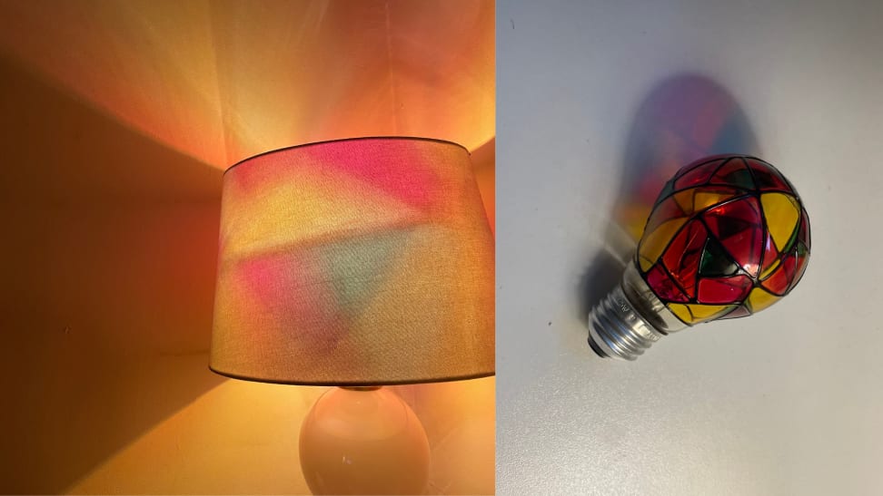 stained glass light bulb