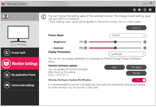 lg onscreen control download