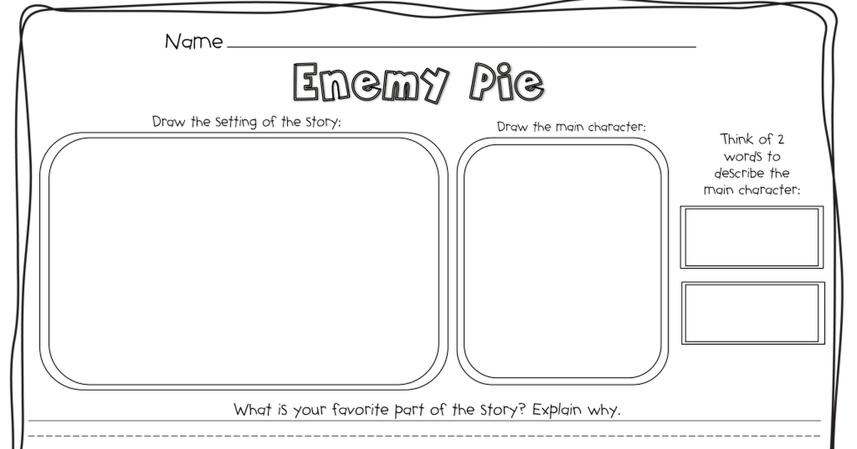 enemy pie activities