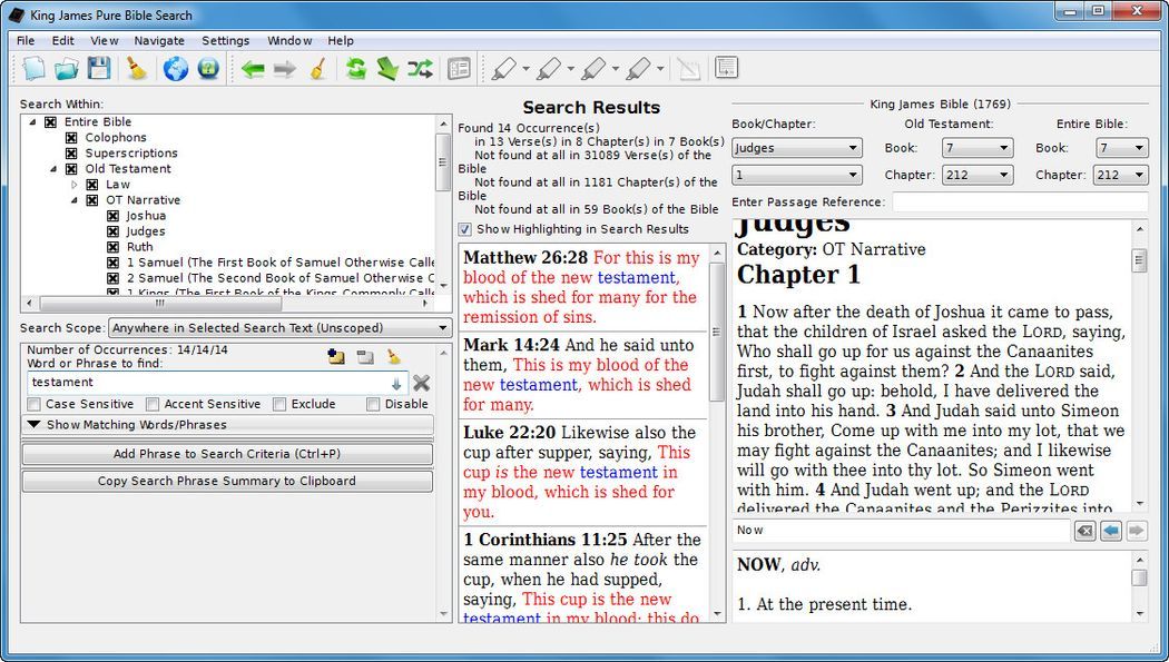 king james pure bible search