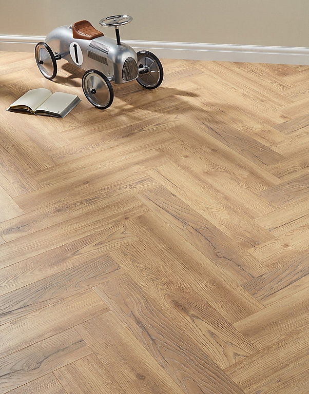 herringbone vinyl flooring b&q