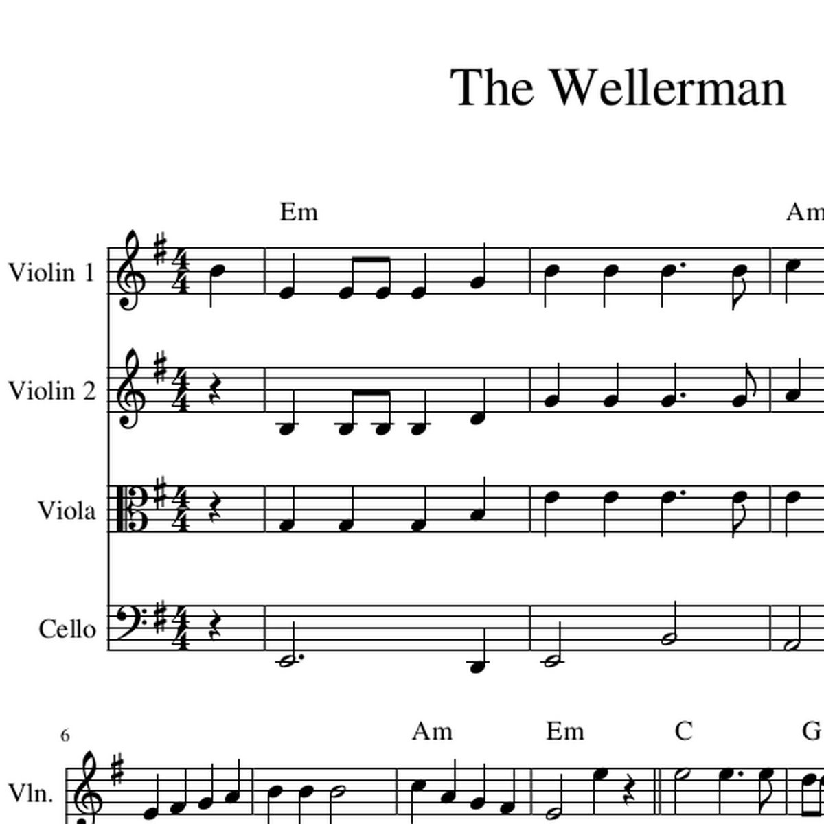 the wellerman chords