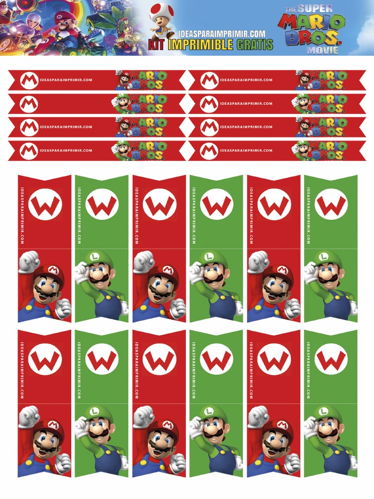 mario bros para imprimir