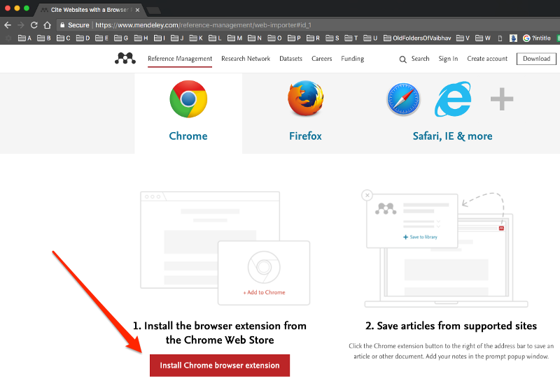 mendeley plugin for chrome
