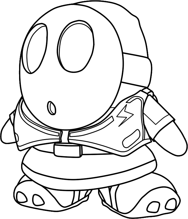 shy guy coloring pages