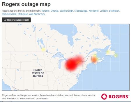 rogers outage map toronto