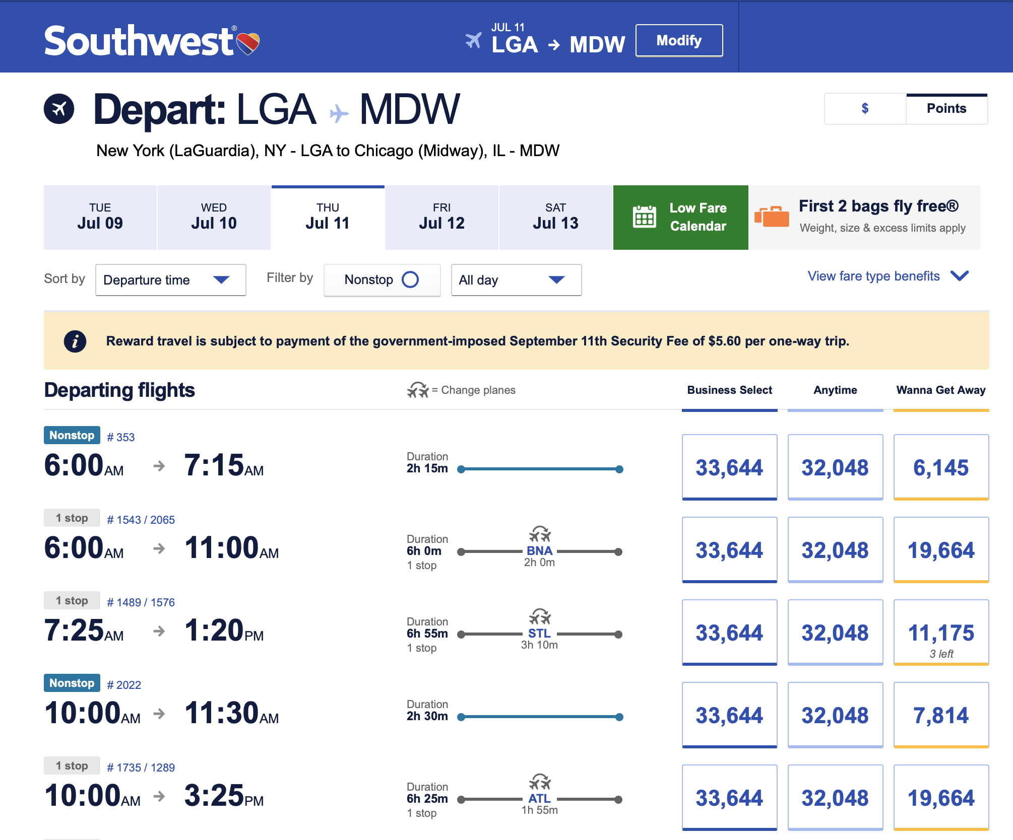 flights from laguardia to chicago