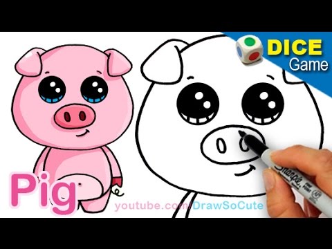 cartoon drawings of pigs