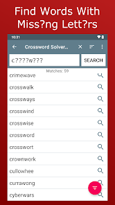 crossword solver missing letters free