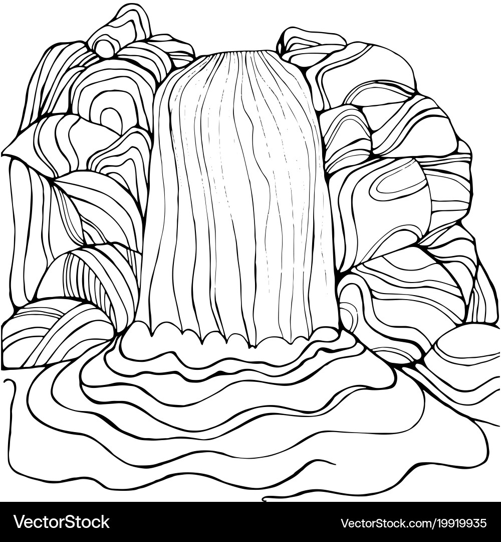 waterfall coloring sheet