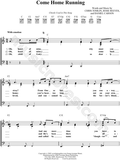 come home running chords