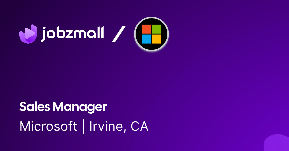 microsoft sales manager