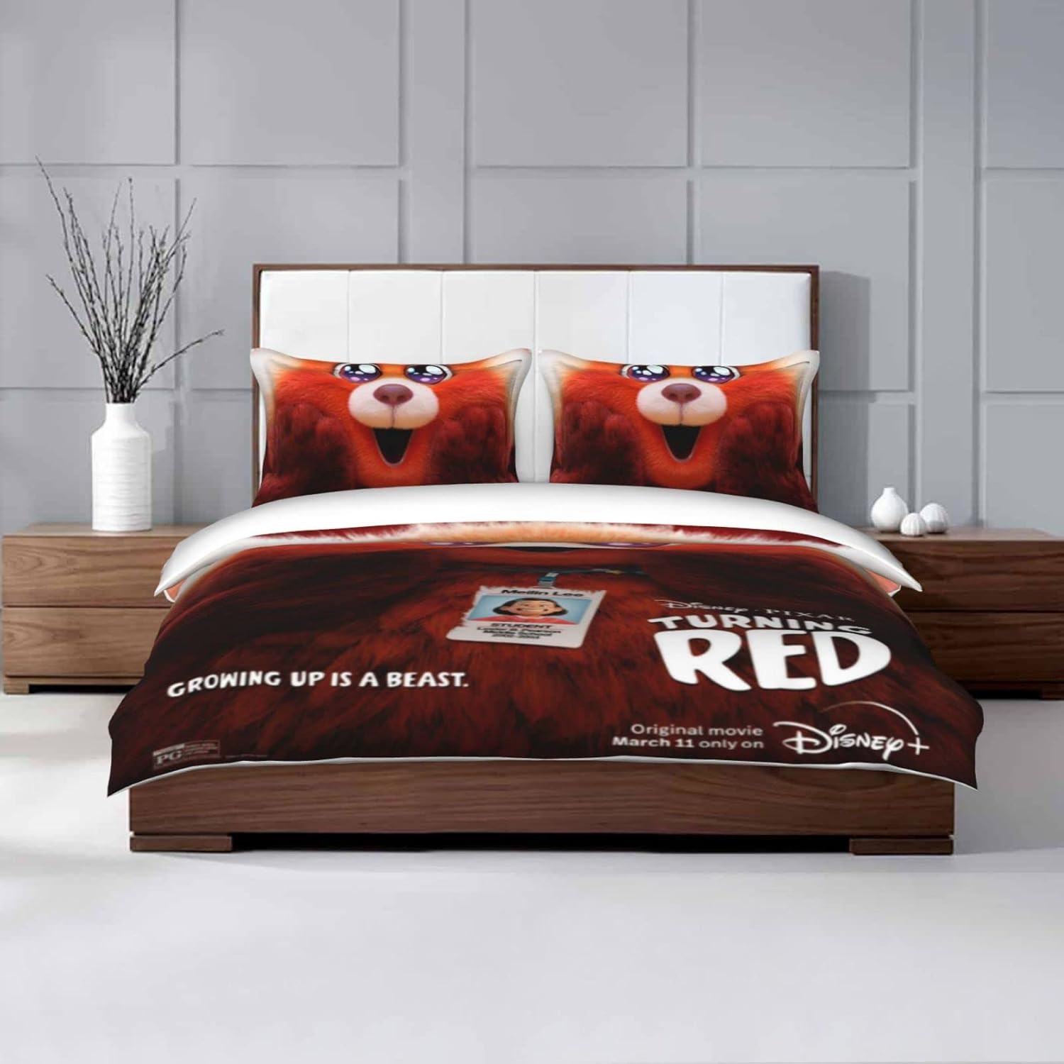 red bedding set