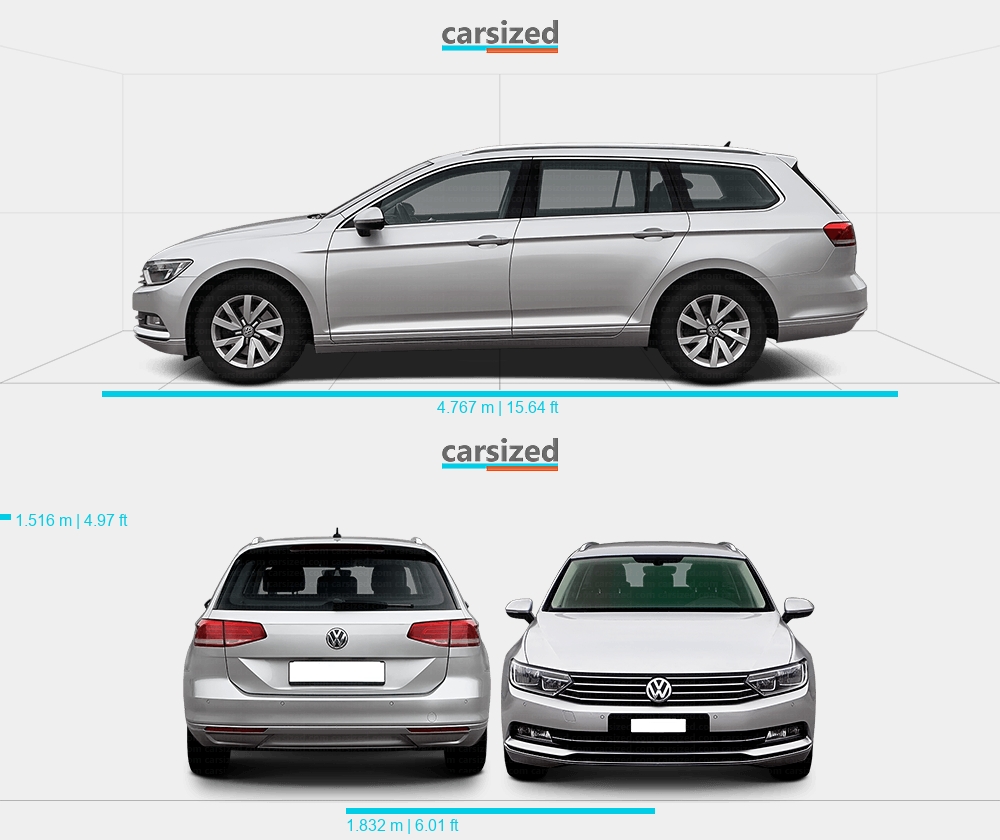 volkswagen passat dimensions