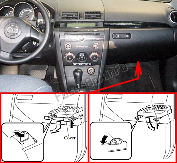 2008 mazda 3 fuse box location