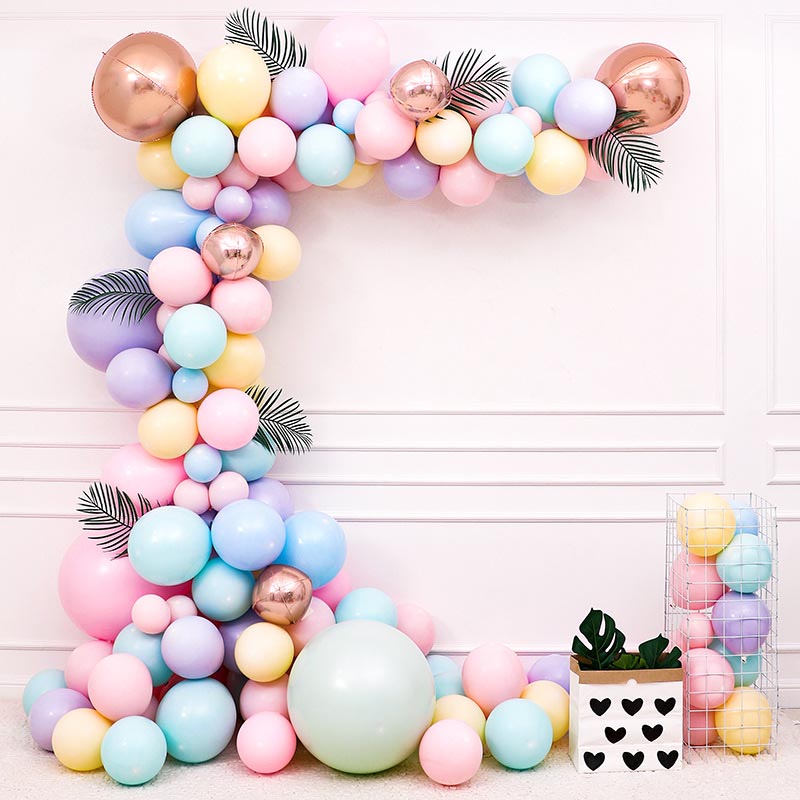 pastel balloon garland